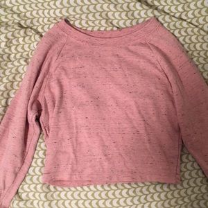 American Apparel pink cropped long sleeve